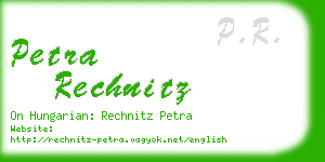 petra rechnitz business card